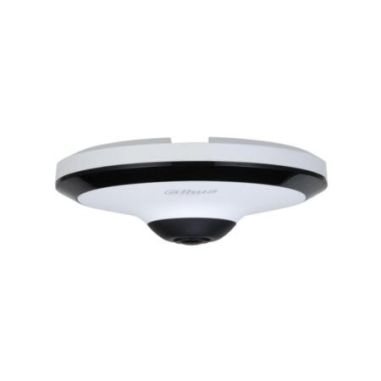 Domo fisheye IP PoE Dahua Óptica fija 5mpx con Smart IR de 10 m, para interior