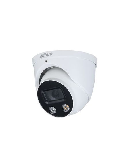 Domo fijo IP PoE Dahua Óptica fija 8mpx (4K) StarLight con iluminación blanca de 30m para exterior.
