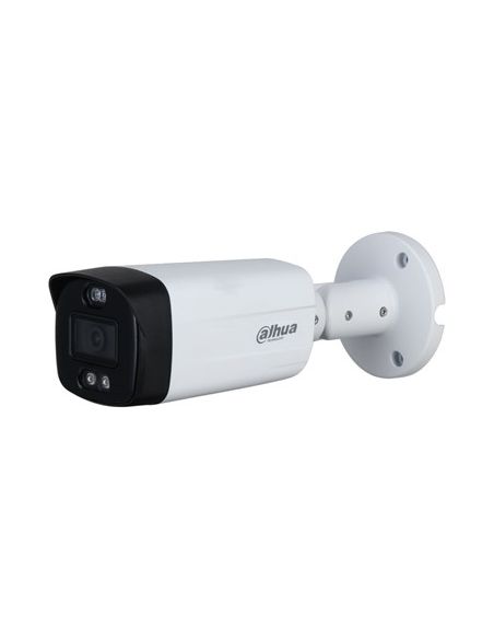 Cámara bullet Dahua 4 en 1 Full-Color Óptica fija 5mpx para exterior IR 40m, Audio y disuasión