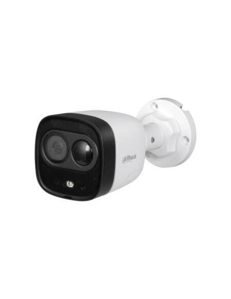 Cámara bullet Dahua Óptica fija 5mp con disuasión activa para exterior, Smart IR 20m y detección de movimiento por PIR