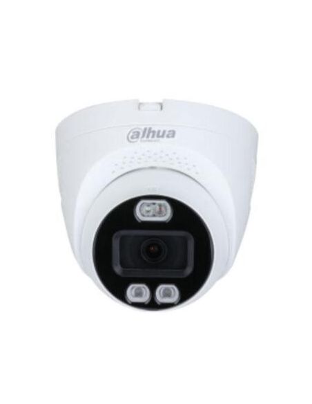 Cámara domo 4 en 1 Dahua Full-Color Óptica fija de 5mpz para exterior iluminación blanca Smart de 40m con Alarma