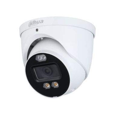 Cámara domo 4 en 1 Dahua Full-Color Óptica fija de 5mp para exterior con Smart Light de 40m, sistema POC, Micrófono y Alarma