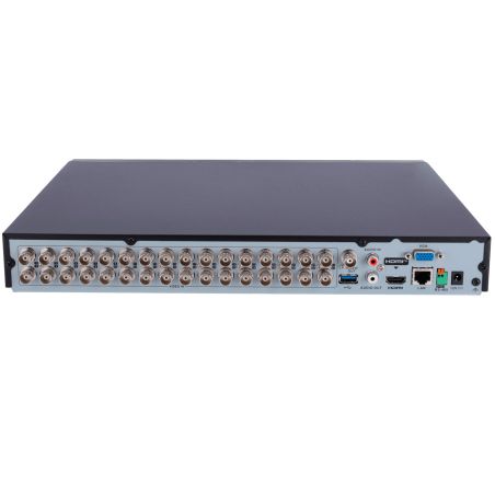 Videograbador DVR 5n1 Hikvision de 32 canales de 4mpx y 8 canales IP de 6mpx Audio bidireccional.