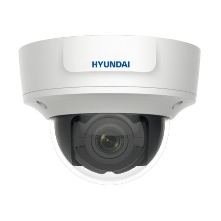 Cámara domo fijo hyundai IP PoE de Óptica motorizada de 2mpx para exterior con Iluminación infrarroja 30m Antivandálica