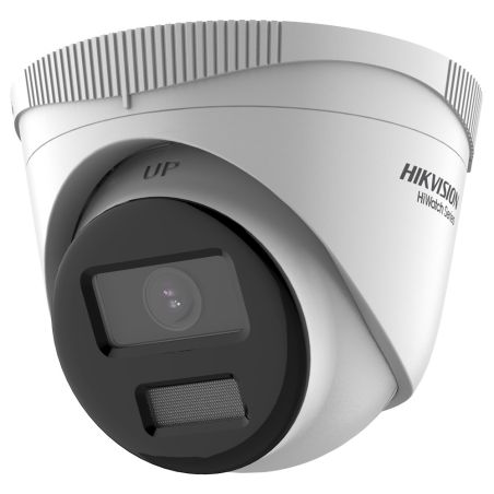 Domo IP PoE, Hikvision, Óptica fija, 4Mpx Exterior Luz blanca de 30m