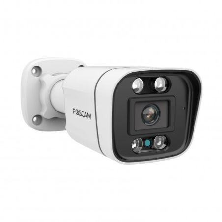 Foscam Camara IP PoE, 4Mpx, Exterior, con Focos y Sirena, Audio Bidireccional Blanca