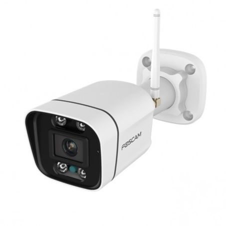 Foscam V5P Cámara IP - WiFi Dual 2.4/5Ghz - 5 Mpx, Exterior con focos y Sirena, Audio bidireccional, Blanca
