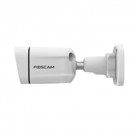 Cámara IP PoE, 5Mpx, Exterior con focos y sirena, Audio bidireccional, Blanca