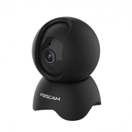 Foscam X5 Cámara Negra IP 5MP, WiFi /LAN, P/T Seguridad con detección humana AI. Compatible con Alexa y Google Assistant