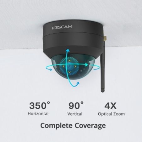Cámara Foscam IP, 4Mpx, Slot micro SD, Zoom x4, Antivandálica
