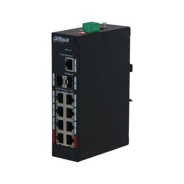 Switch Dahua de 11 puertos Gigabit con 8 PoE