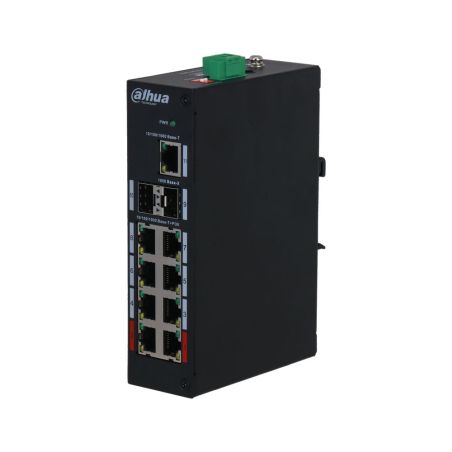 Switch Dahua de 11 puertos Gigabit con 8 PoE