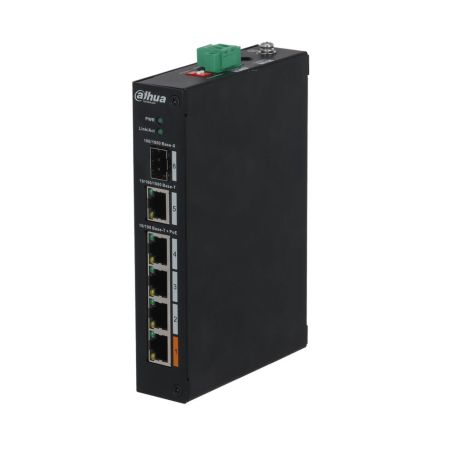 Switch Dahua no gestionable 4 PoE + 2 Gigabit combo