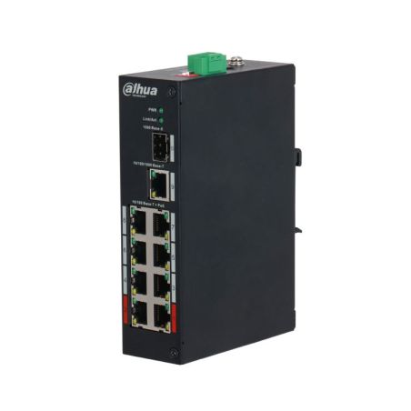 Switch Dahua no gestionable 8 PoE + 2 Gigabit combo