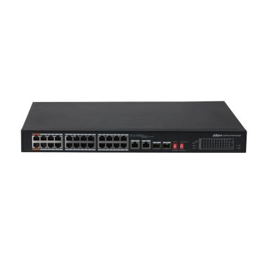 Switch Dahua Fast Ethernet de 24 PoE 240W + 2...