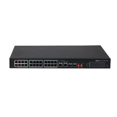 Switch Dahua Fast Ethernet de 24 PoE 240W + 2 UPLINK + 2 SFP combo