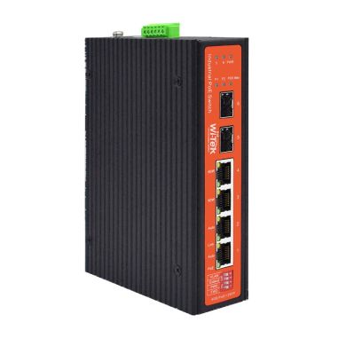 Switch PoE no gestionable de 4 PoE Gigabit + 2...