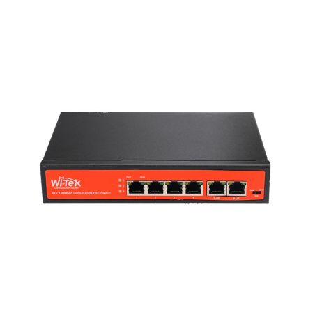 Switch PoE no gestionable de 4 PoE + 2 Ethernet