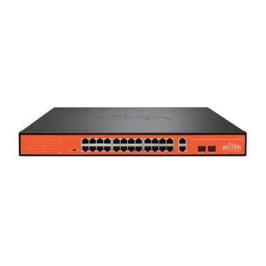 Switch PoE no gestionable de 24 PoE + 2 combo...