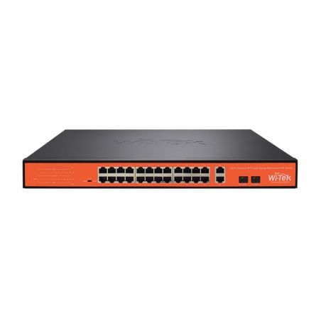 Switch PoE no gestionable de 24 PoE + 2 combo Gigabit