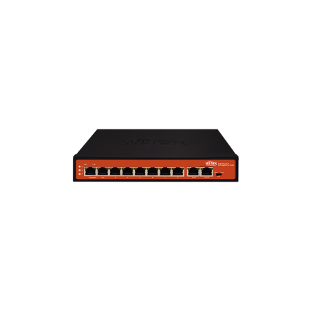Switch PoE no gestionable de 8 PoE + 2 Uplink Gigabit