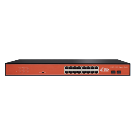 Switch no gestionable de 16 Ethernet Gigabit + 2 SFP Gigabit