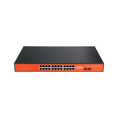 Switch PoE no gestionable de 24 PoE Gigabit + 2...