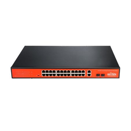 Switch PoE no gestionable de 24 PoE + 1 RJ45 Gigabit + 1 combo Gigabit