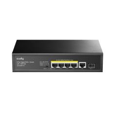 Switch PoE+ de 5 puertos Gigabit y 1 ranura SFP