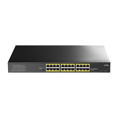 Switch PoE+ de 24 puertos Gigabit y 2 ranuras SFP