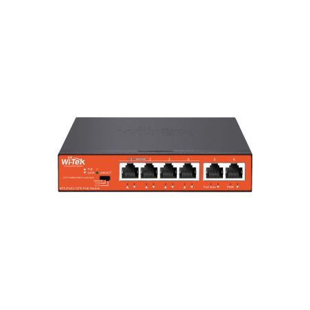 Switch PoE no gestionable de 4 PoE + 2 Uplink