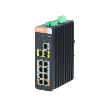 SWITCH INDUSTRIAL GESTIONABLE POE (L2) DE 8 PUERTOS