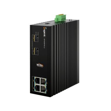 Switch PoE gestionable L2 de 4 PoE+ Gigabit + 2...