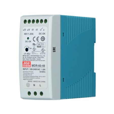 Fuente de alimentación Industrial de 48V/60W carril DIN
