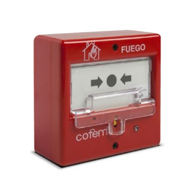 Pulsador manual de alarma rearmable...