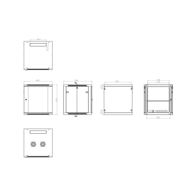 Armario rack para pared