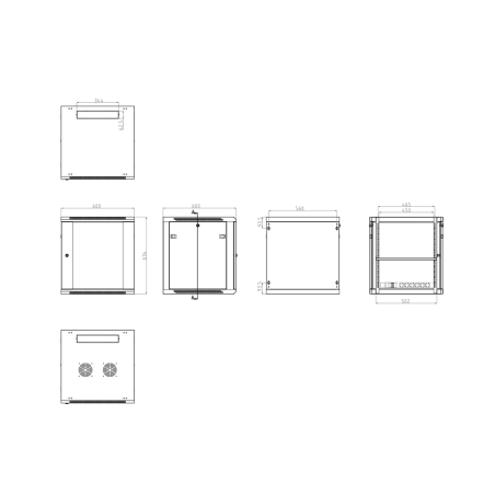 Armario rack para pared