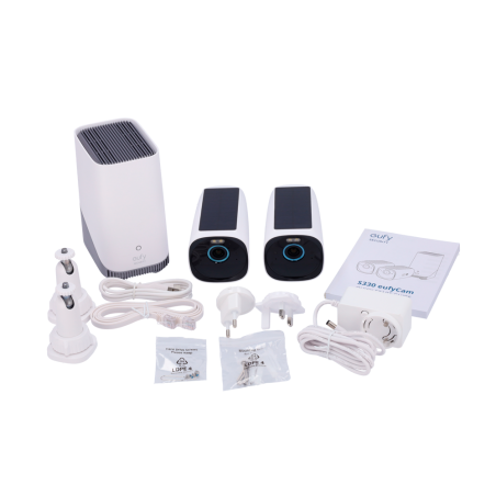Kit 2 Cámaras solar + 1 HomeBase Eufy by Anker