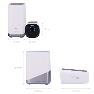 Kit 2 Cámaras solar + 1 HomeBase Eufy by Anker