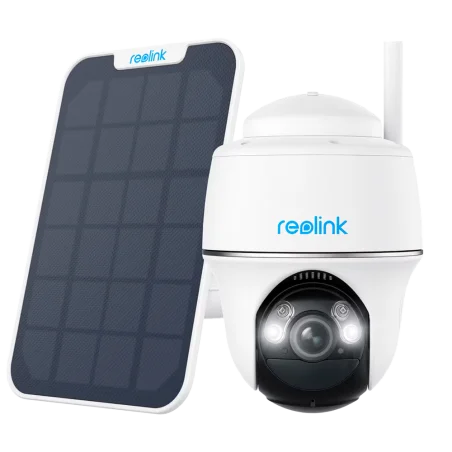 Reolink Cámara WiFi a Batería con Panel Solar 5MP - IR 10 m / Sirena - Detección PIR Humanos / Vehículos / Mascotas