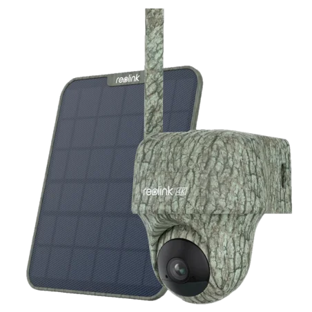 Reolink Cámara camuflaje a Batería con Panel Solar 4K 4G Go Ranger PT G450 4K 8MP IR 10 m Detección PIR