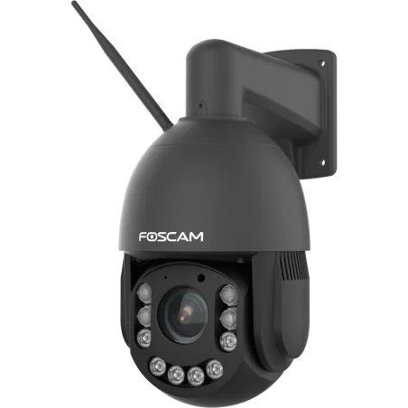Foscam SD4H Cámara IP 4.0Mpx- Cámara vigilancia P/T/Z, slot Micro SD, Zoom x18 - 200 m de visión nocturna. Auto-Tracking  Negra