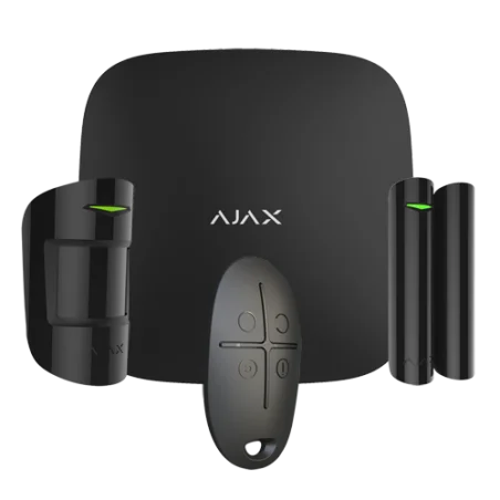 Kit de alarma Ajax negro Certificado Grado 2 Comunicación Ethernet y GPRS Inalámbrico 868 MHz Jeweller