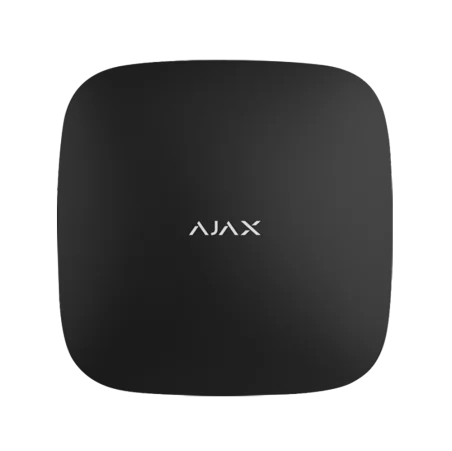 Kit de alarma Ajaz negro Certificado Grado 2 Comunicación Ethernet y dual SIM GPRS Inalámbrico 868 MHz Jeweller y Wings