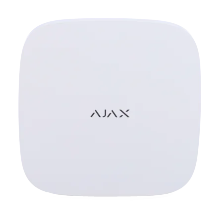 Central de alarma Ajax blanca Grado 2 Funcionamiento autónomo 6 V DC Comunicación Ethernet y dual SIM 4G