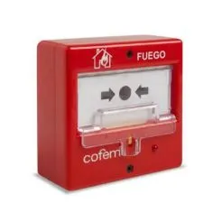 Pulsador alarma incendios rearmable COFEM-32, pulsador...