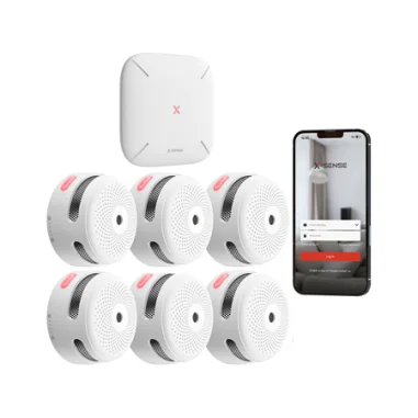 Kit Detector Humo Inteligente X-Sense WiFi con...