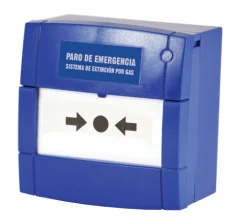 Pulsador Paro Extinción Incendios Notifier Azul IP24...