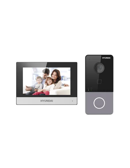 Kit Videoportero IP WiFi HYUNDAI 2MP con Monitor Táctil 7" PoE