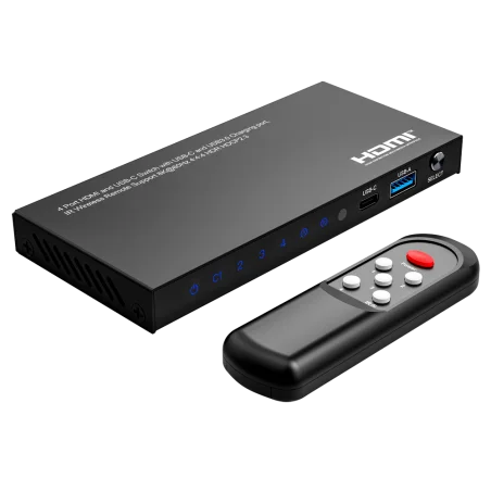 Switch HDMI 8K Profesional con USB-C 4 Entradas